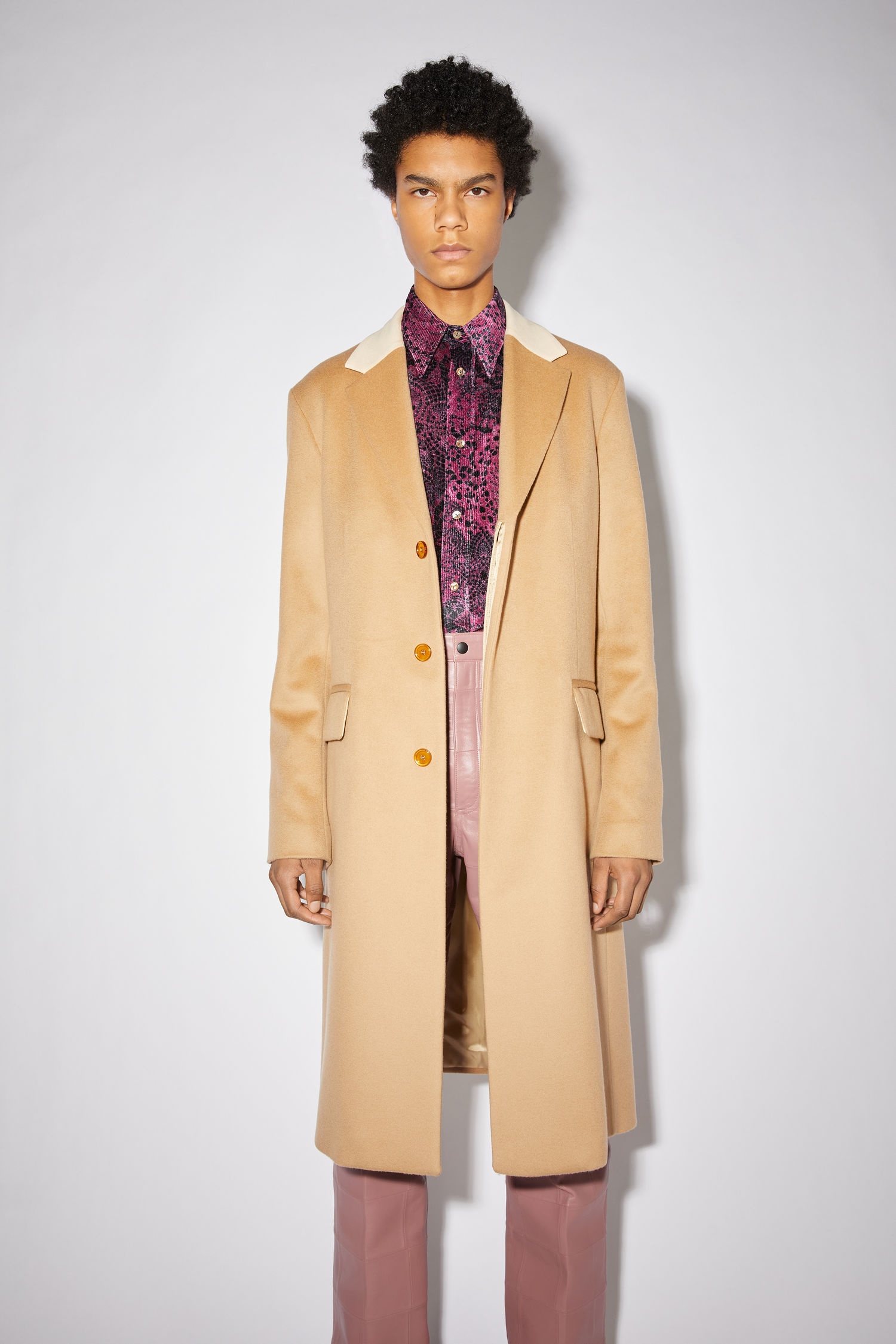 Wool cashmere coat - Camel brown - 4