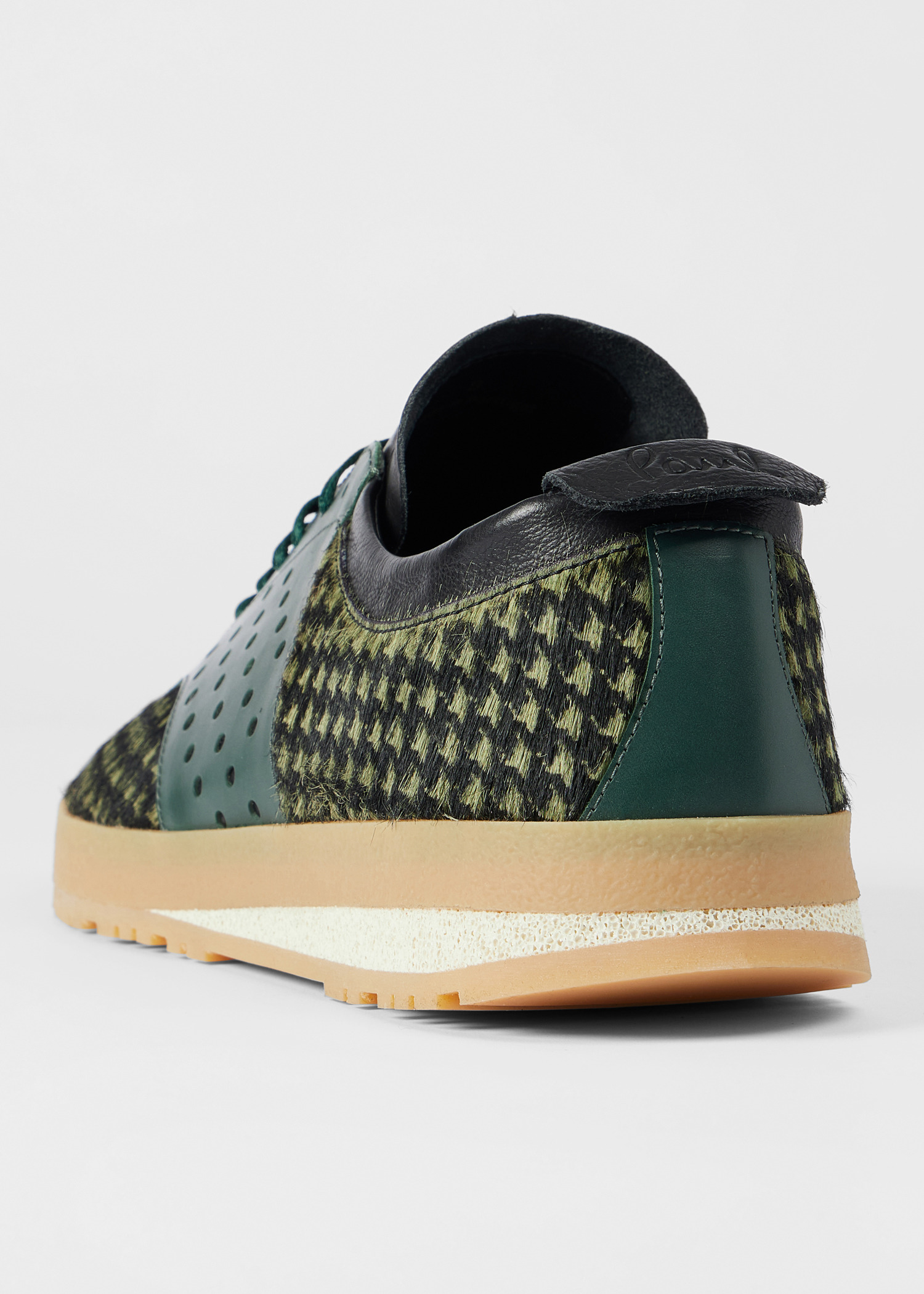 Green Houndstooth 'Zephyr' Trainers - 3