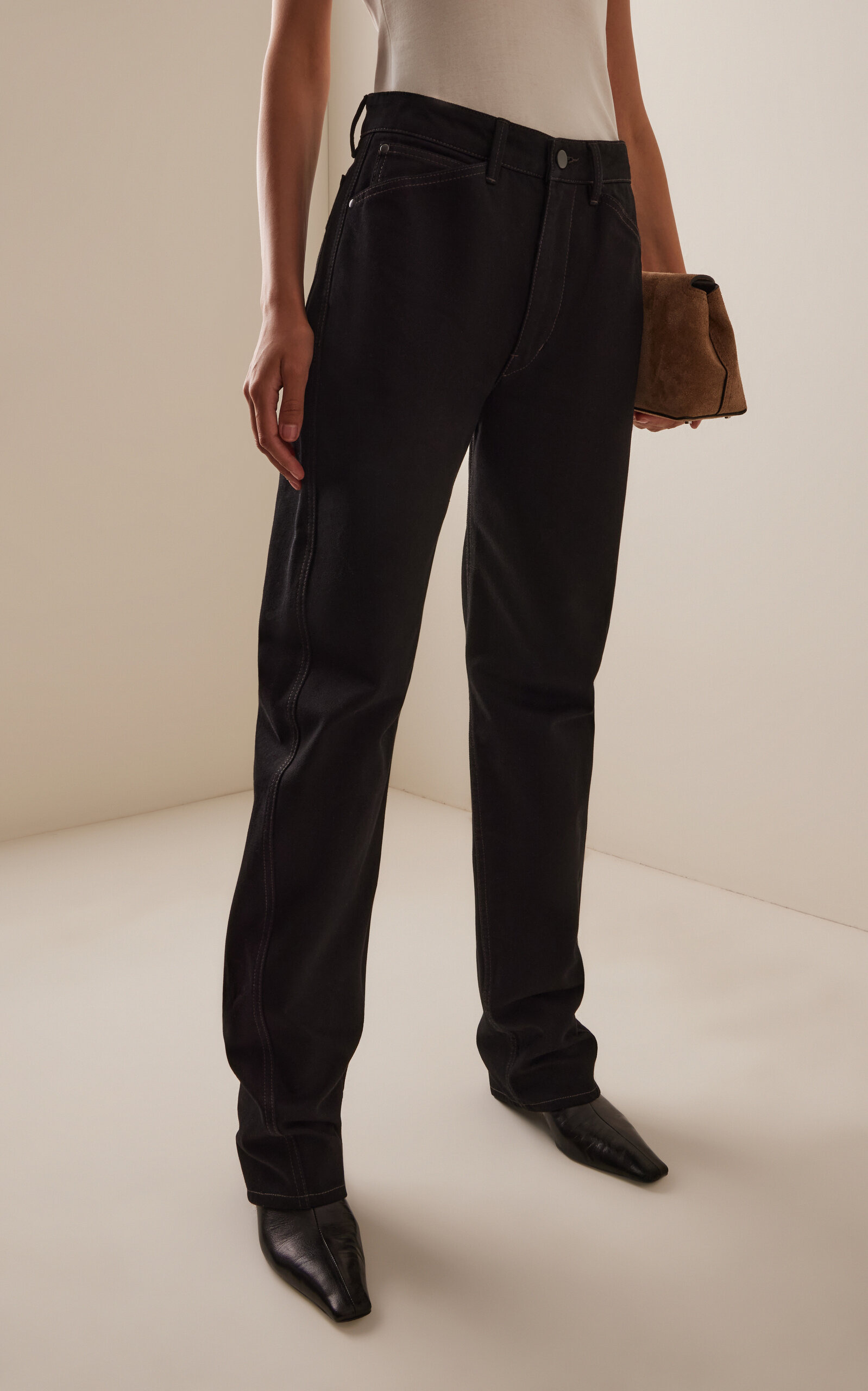 Twisted Cotton Pants black - 3