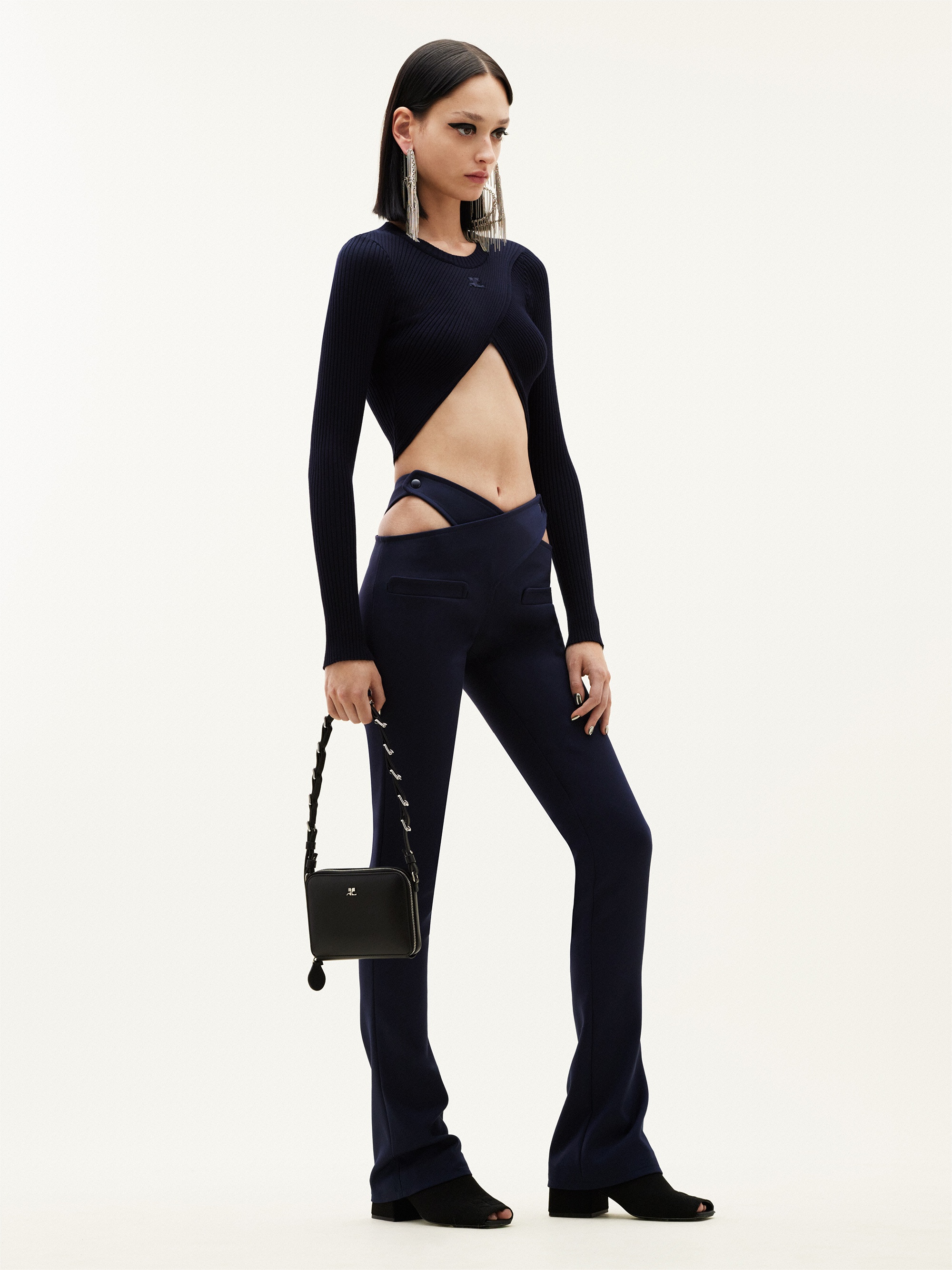 CRISS CROSS BOOTCUT TROUSERS - 3