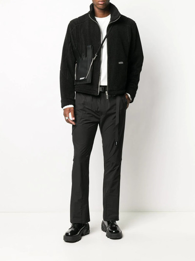 C2H4 belted straight-leg trousers outlook