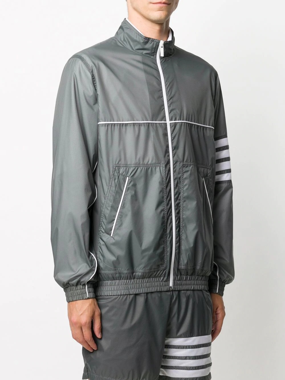 4-Bar ripstop zip-up jacket - 3