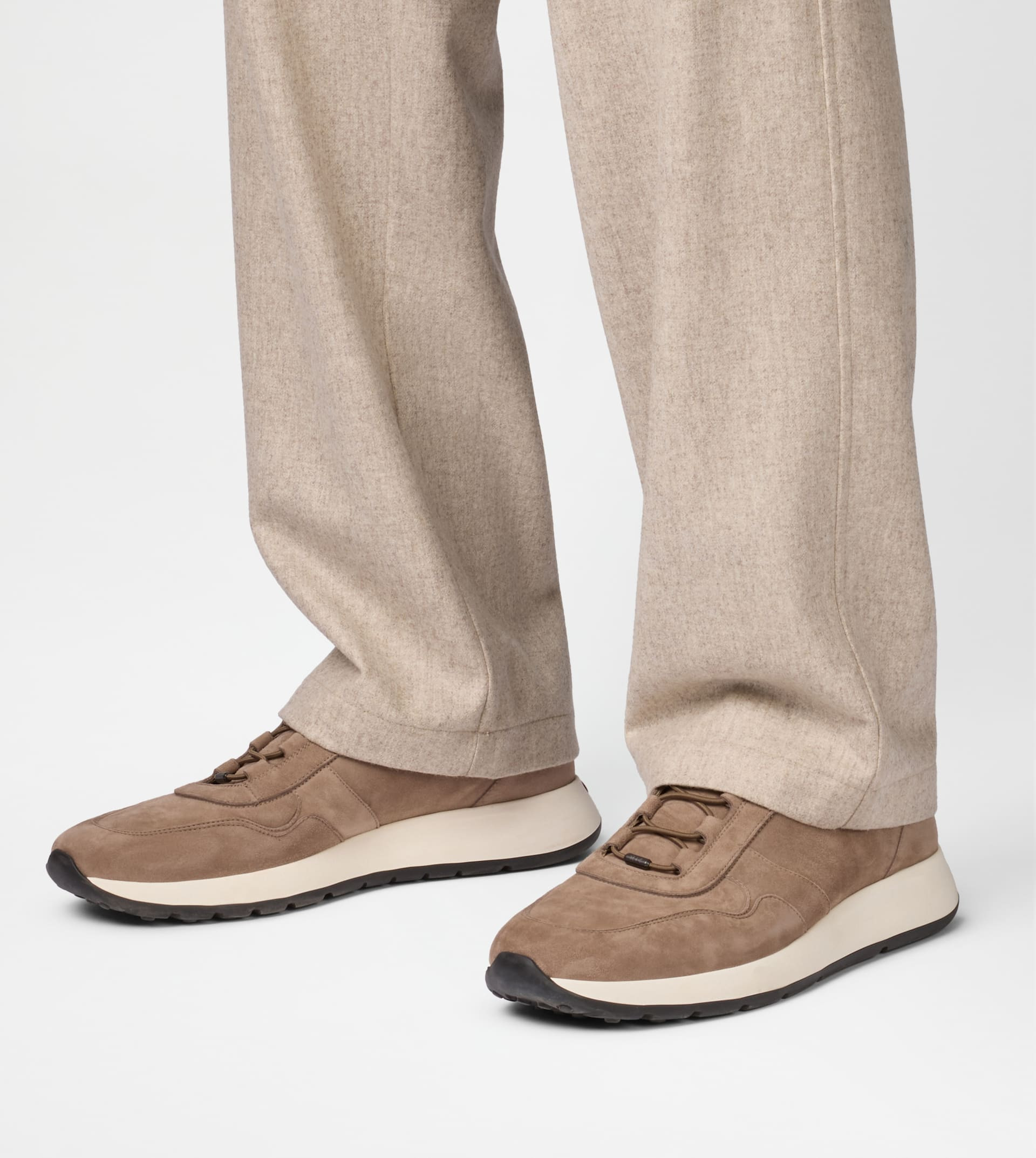 SNEAKERS IN SUEDE - BEIGE - 7