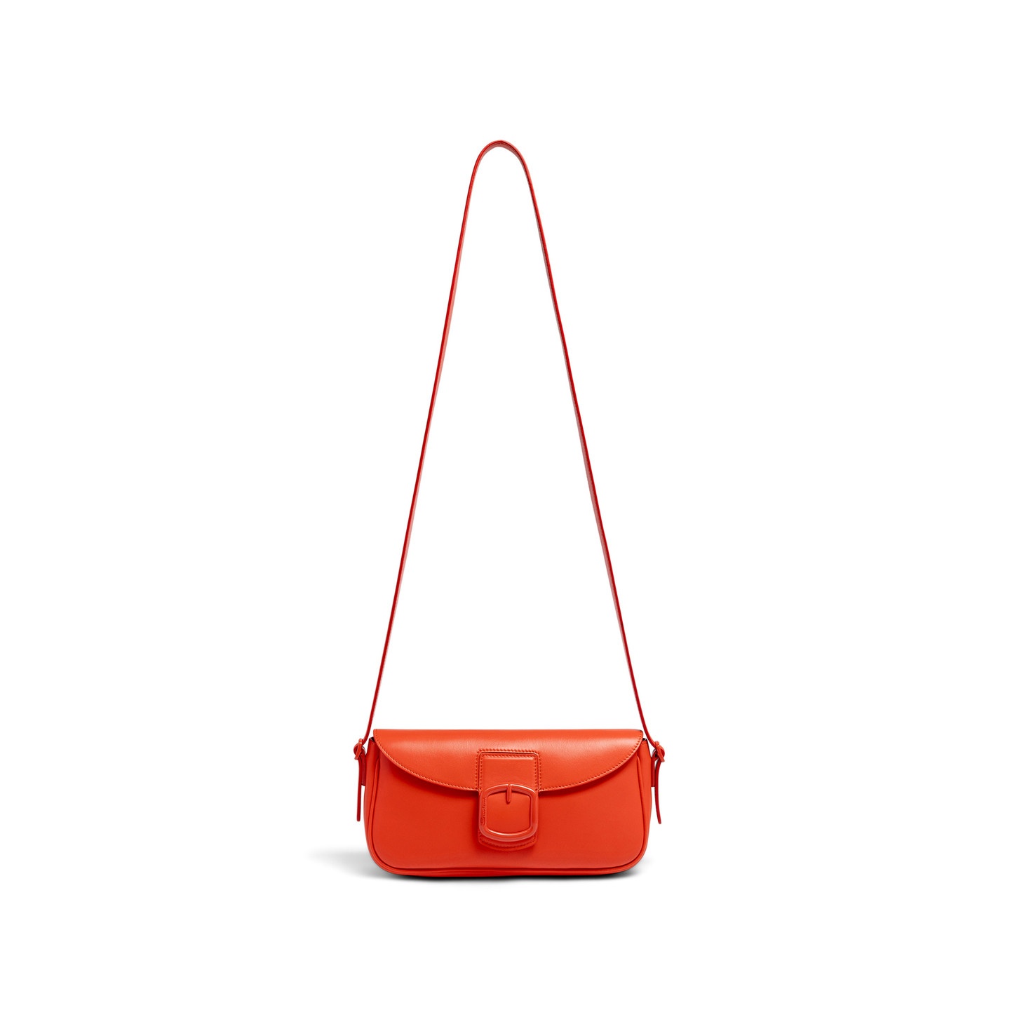 Red leather shoulder bag - 6