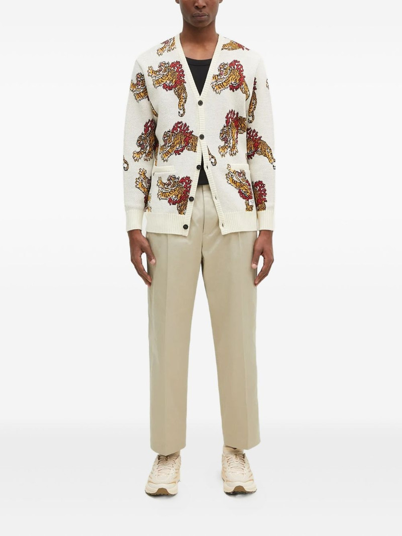 WACKO MARIA x Tim Lehi tiger-patterned cardigan outlook