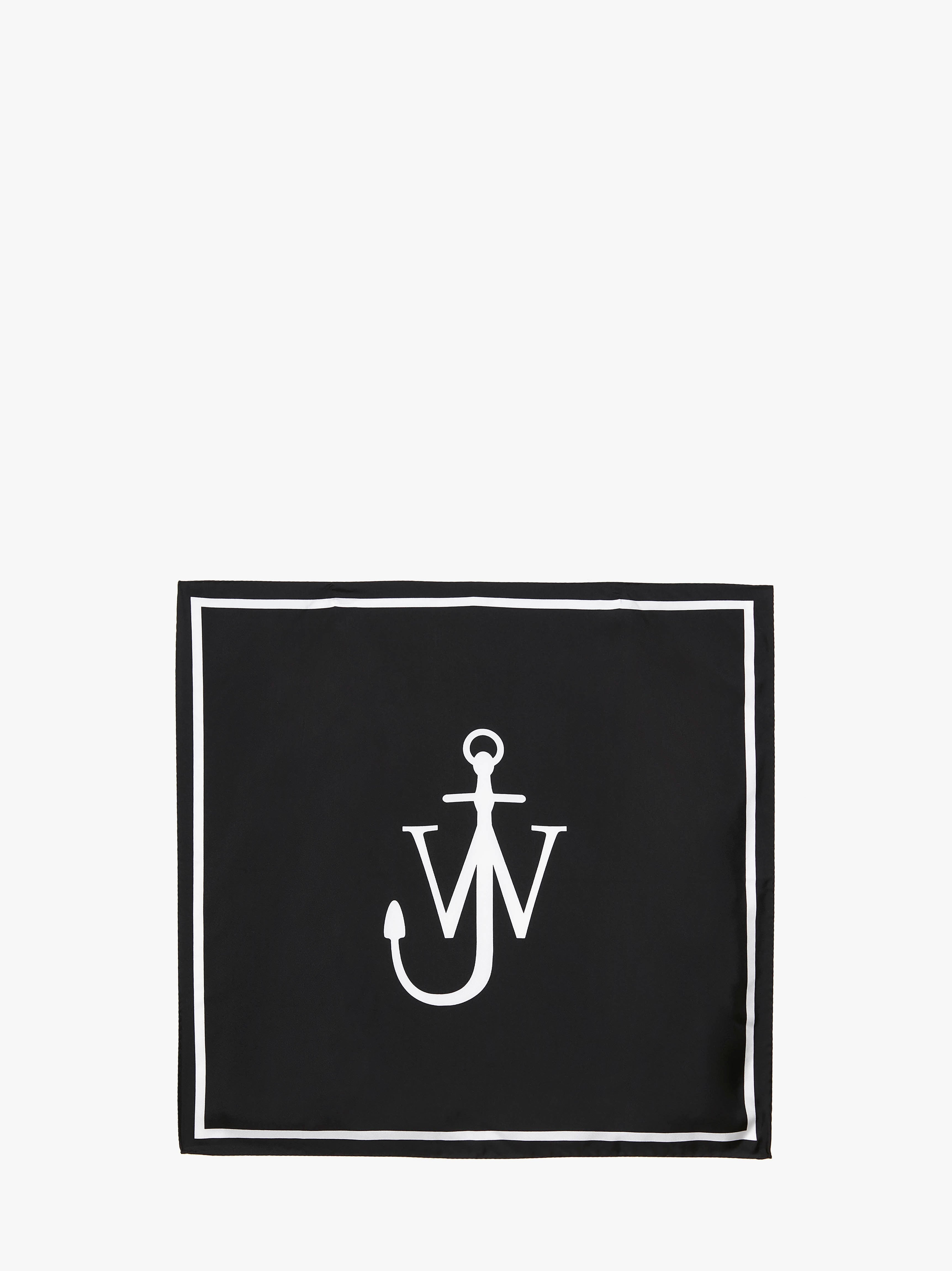 SILK SCARF WITH ANCHOR LOGO - 1