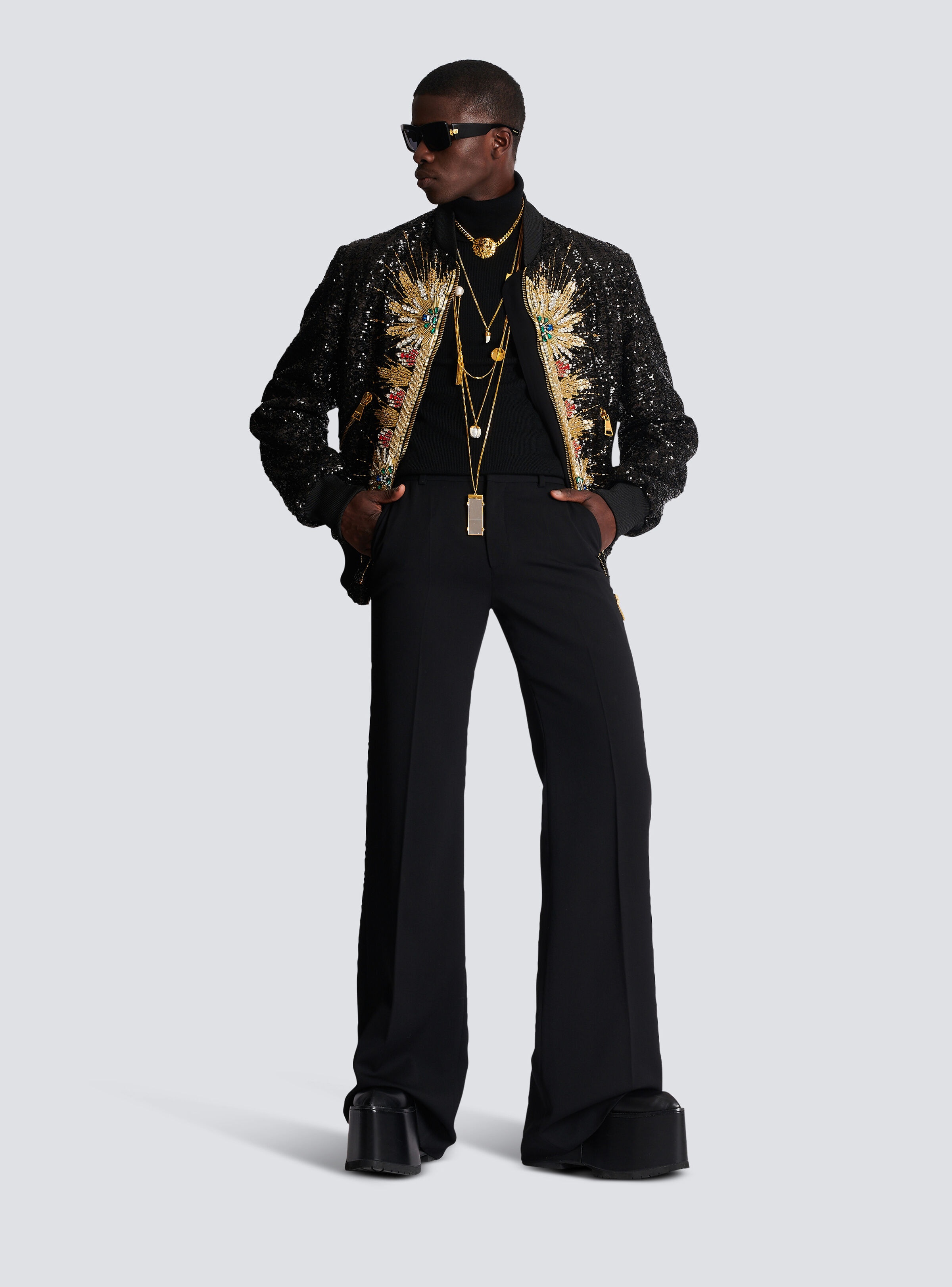 Zipped jacket with embroidery - 2