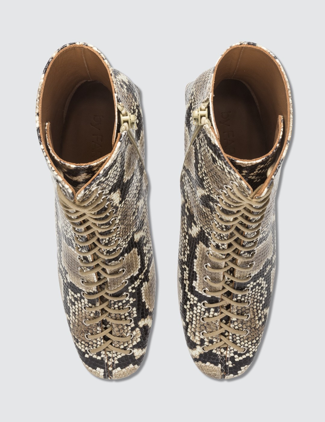 BECCA SNAKE PRINT LEATHER BOOTS - 4