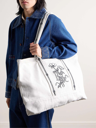 BODE Laundry Logo-Embroidered Cotton-Canvas Tote Bag outlook