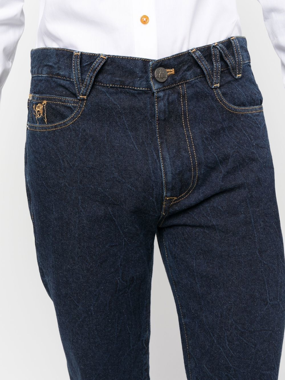 mid-rise straight-leg jeans - 5