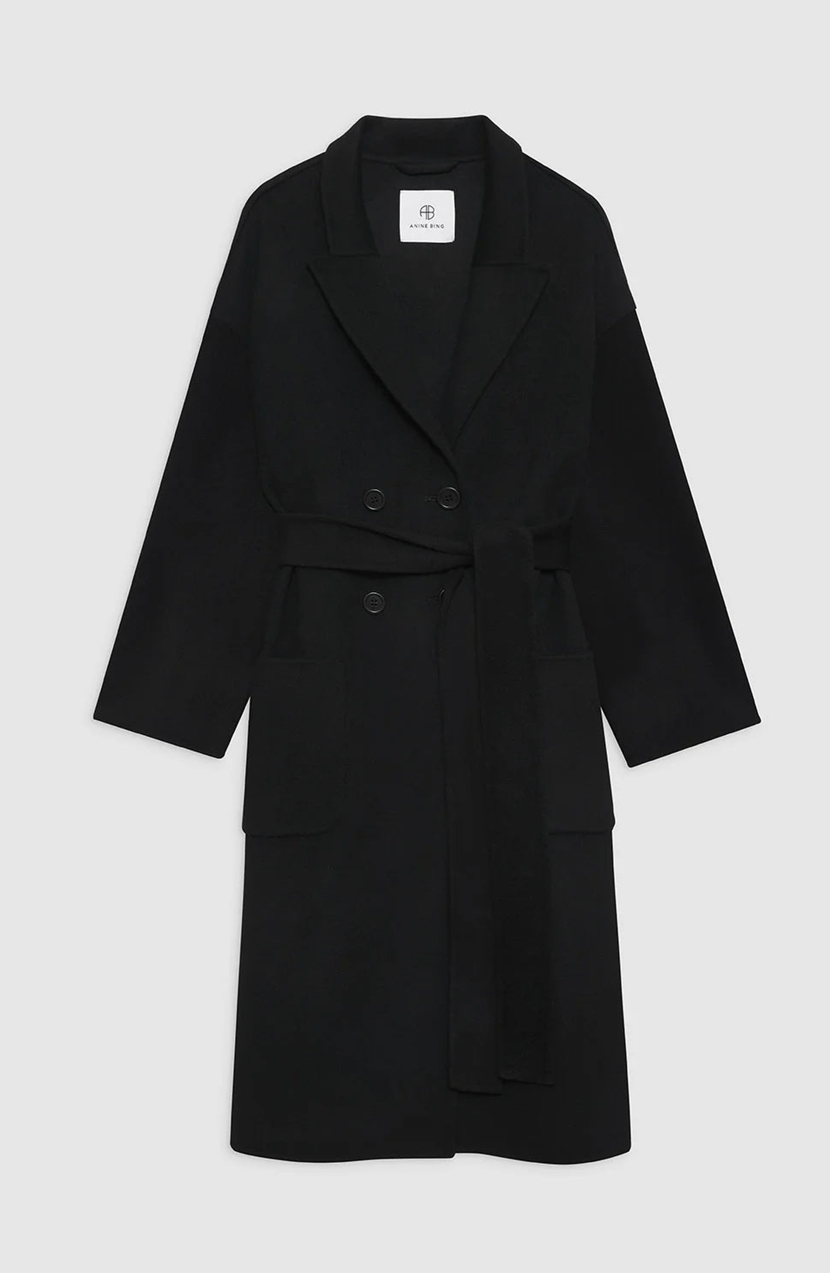 ANINE BING Dylan Cashmere Blend Coat in Black at Nordstrom - 4