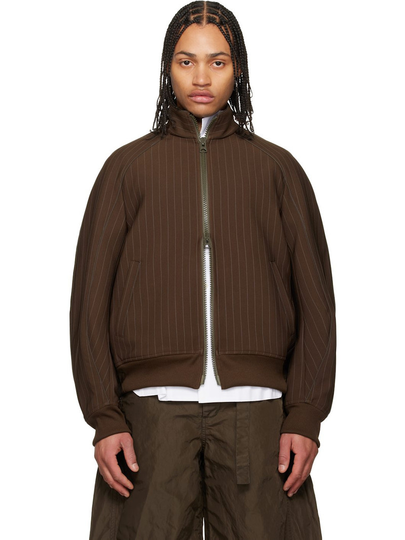 Brown Matelasse Twill Blouson Jacket 1