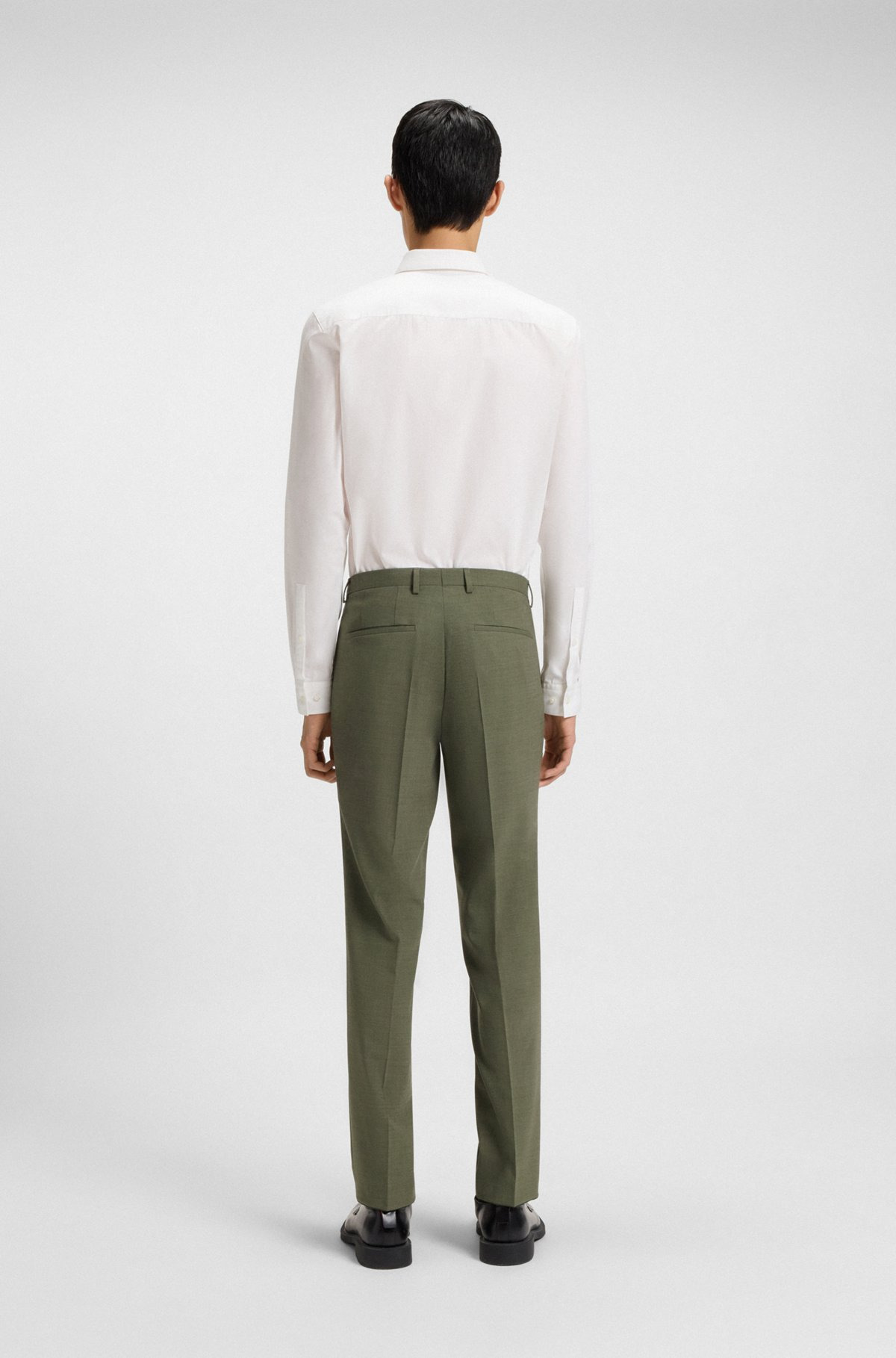 EXTRA-SLIM-FIT TROUSERS IN PERFORMANCE-STRETCH DOBBY - 4