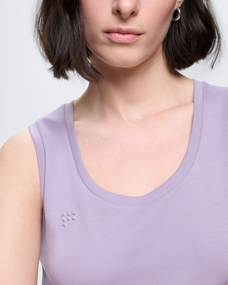 Womens Cotton Tank Top - Dusty Mauve 4