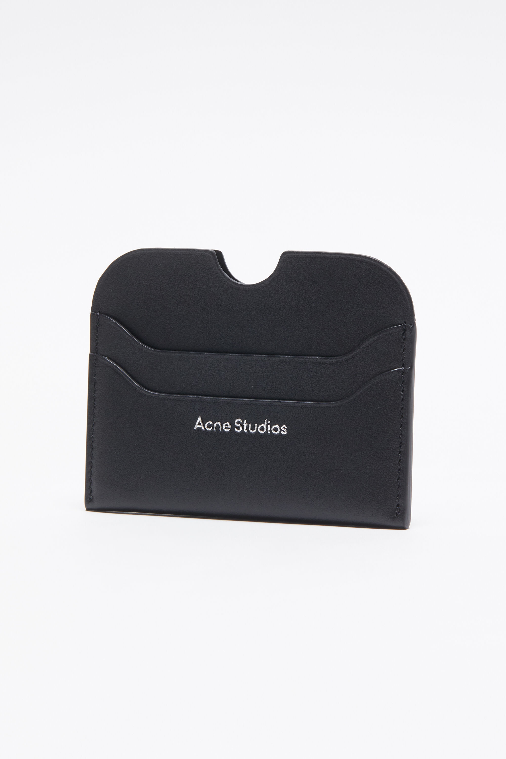 Leather card holder - Black - 3