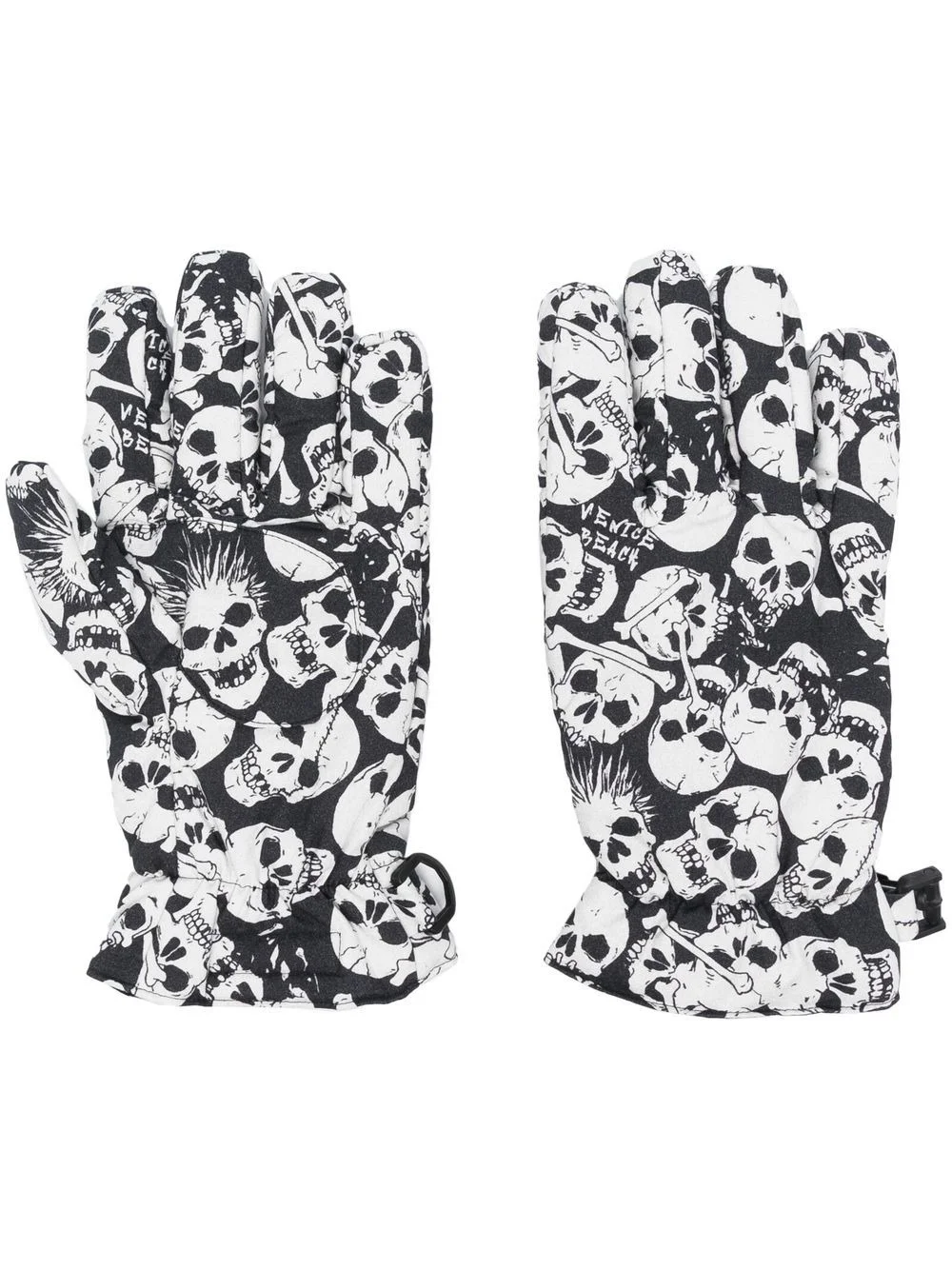 skull-print gloves - 1