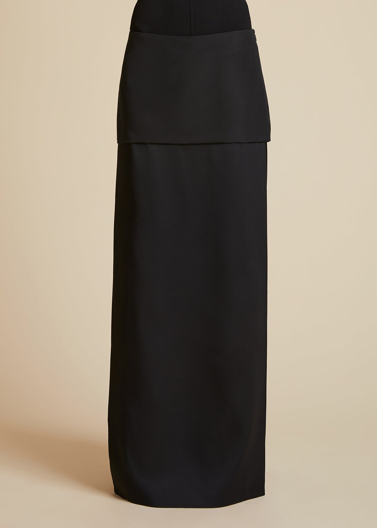 KHAITE The Saxon Skirt in Black | khaite | REVERSIBLE