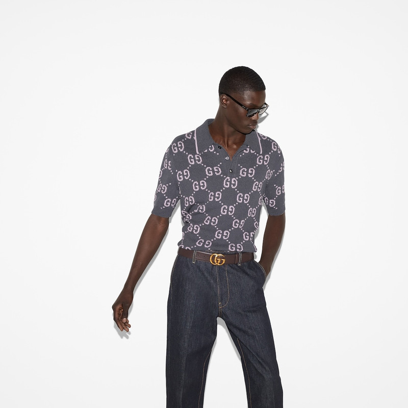 GG cotton jacquard polo shirt 6