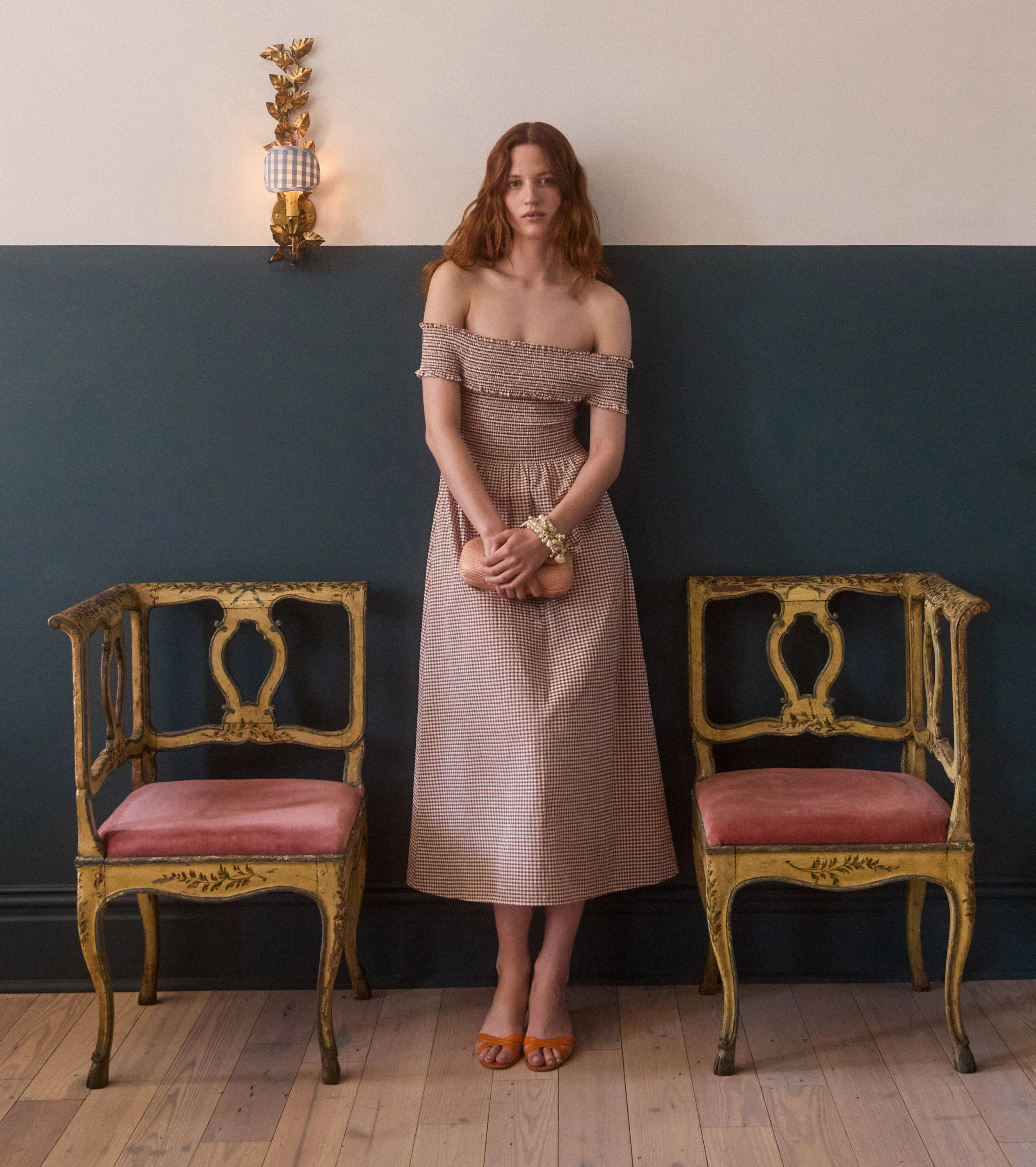 The Marguerite Nap Dress - Cognac Gingham - 1