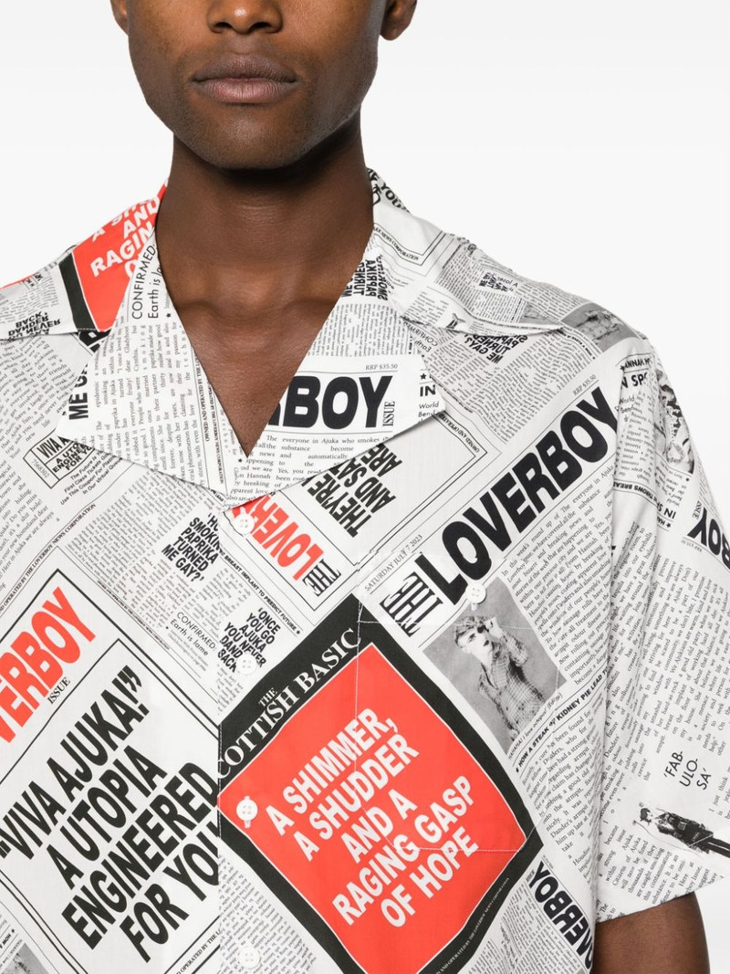 graphic-print organic cotton shirt 6