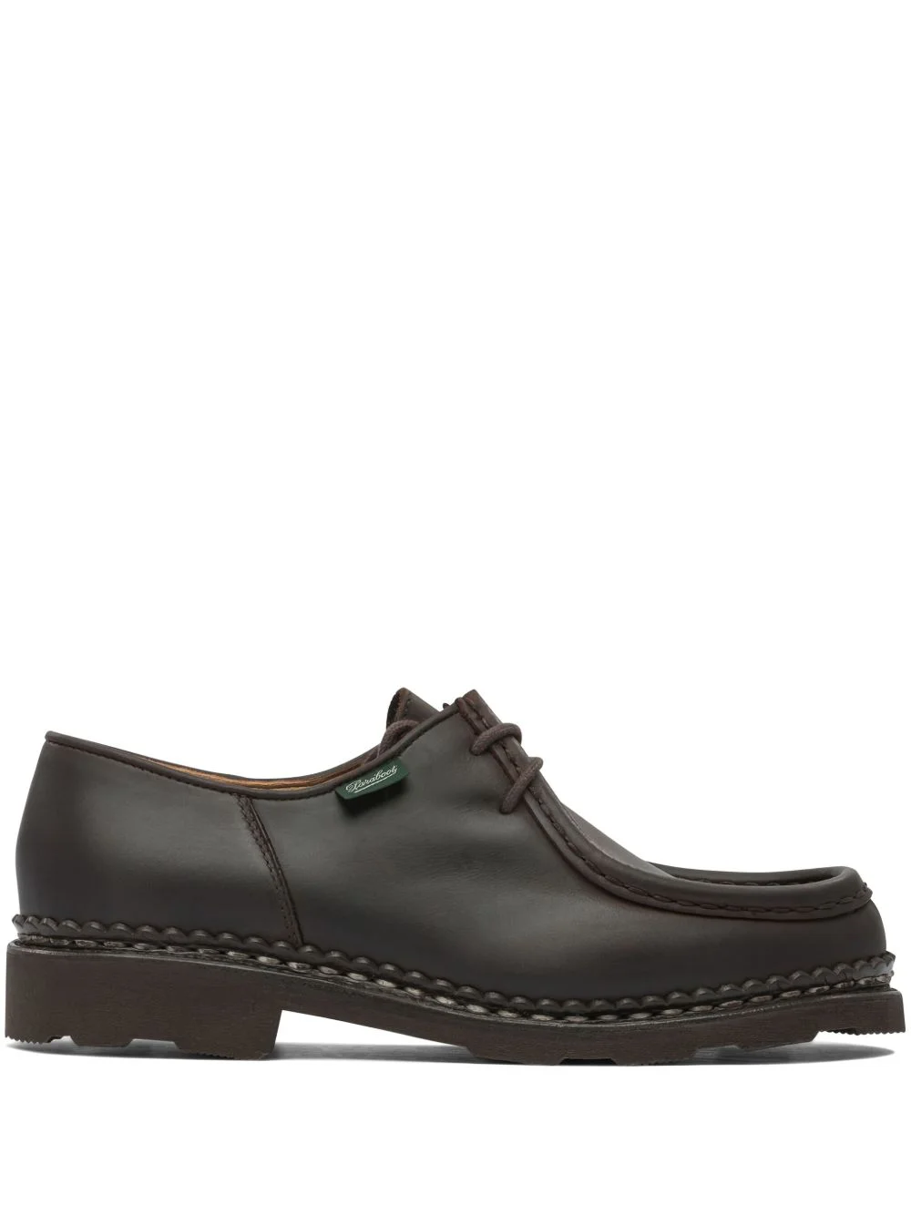 leather lace-up loafers - 1