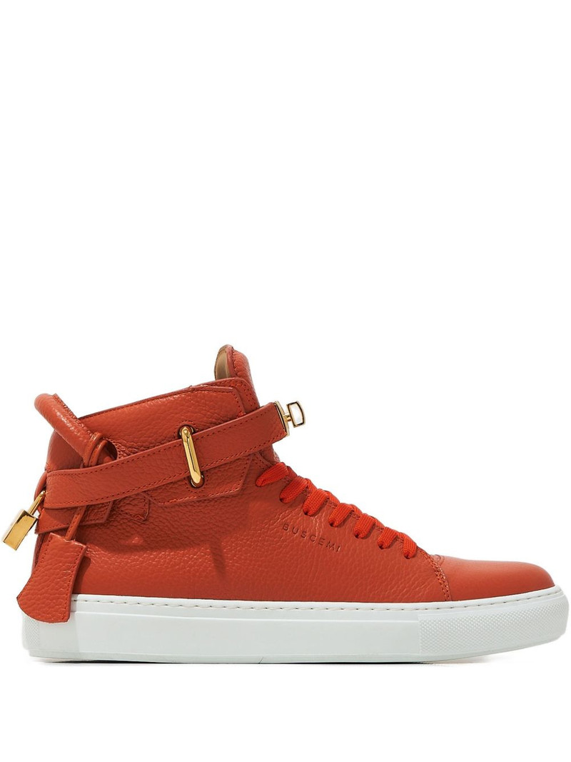 padlock leather sneakers 1