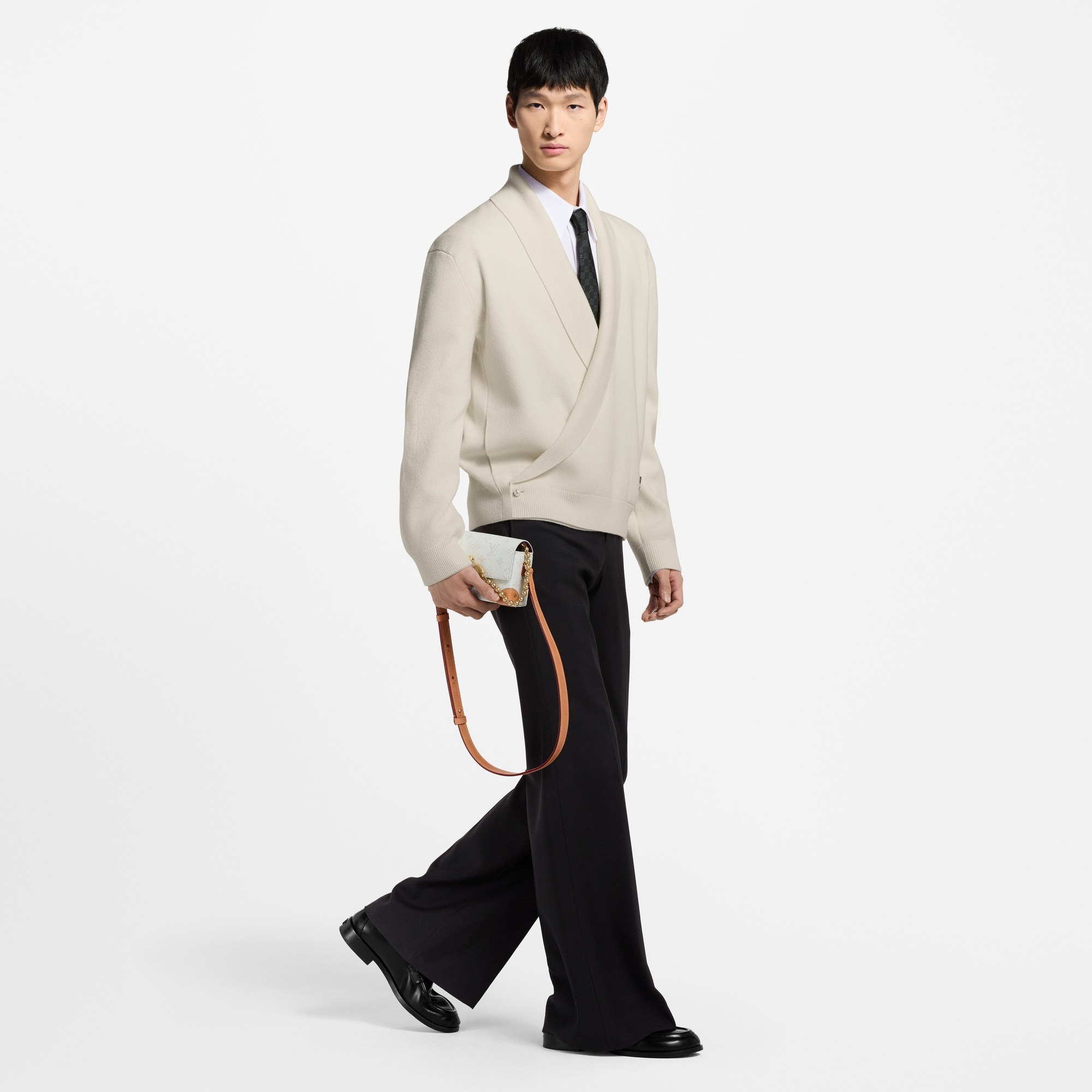 Shawl Collar Knit Jacket - 4