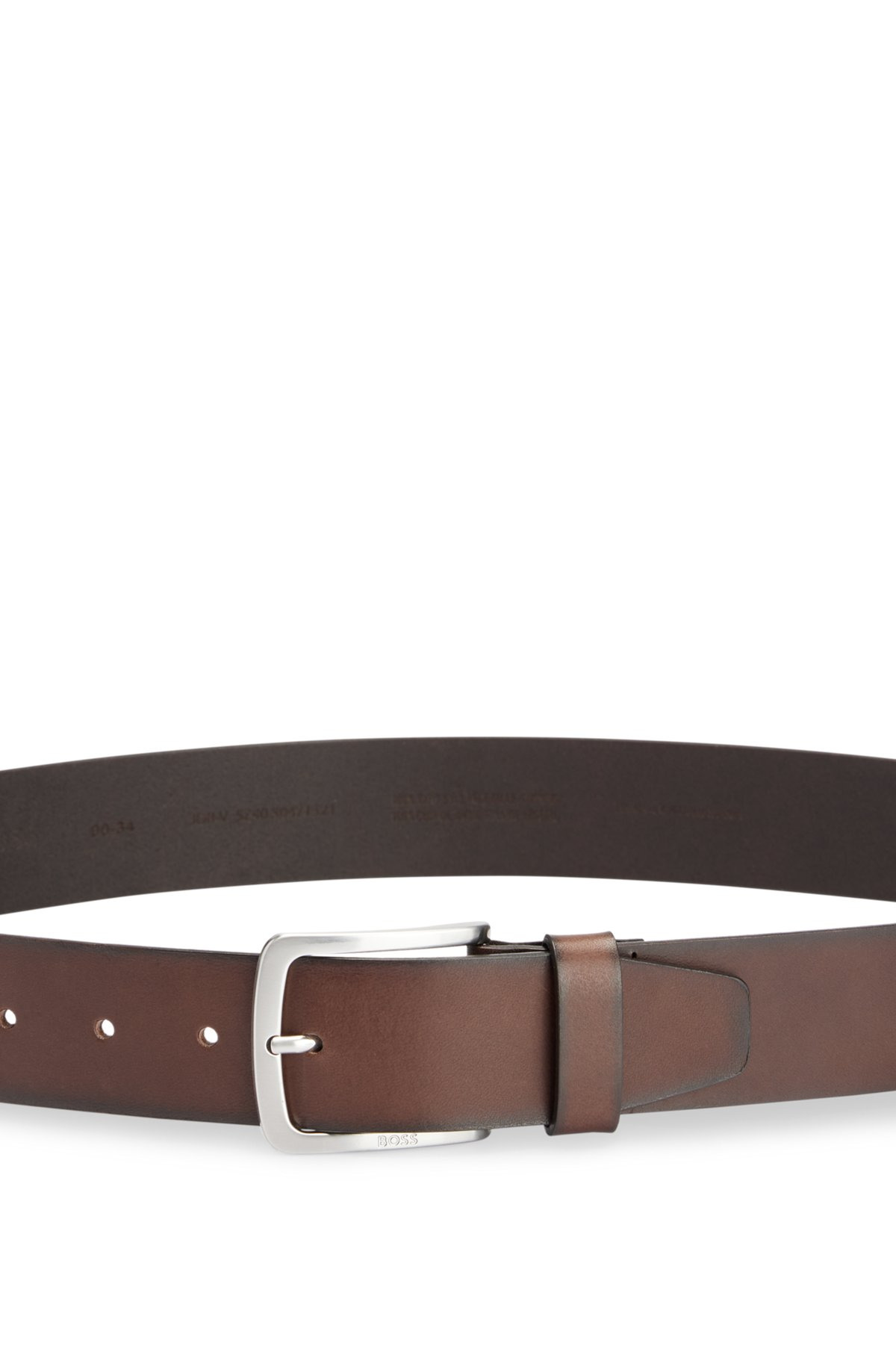 ITALIAN-LEATHER BELT WITH LOGO-ENGRAVED BUCKLE - 4