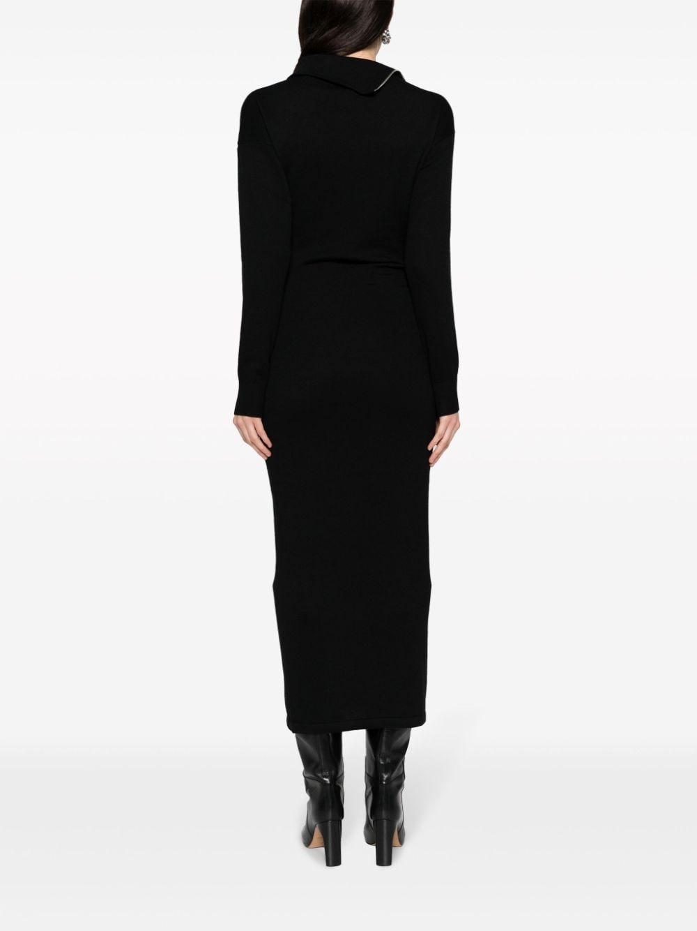 zip-up midi dress - 4