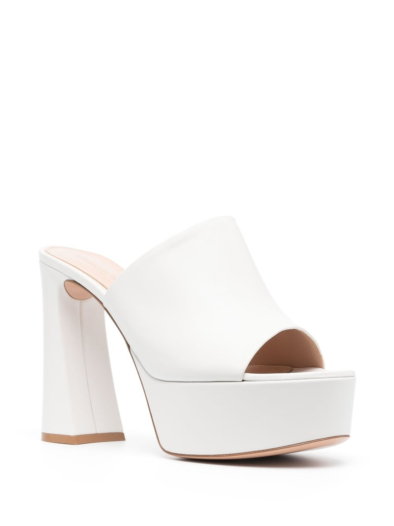 Gianvito Rossi leather platform mules outlook