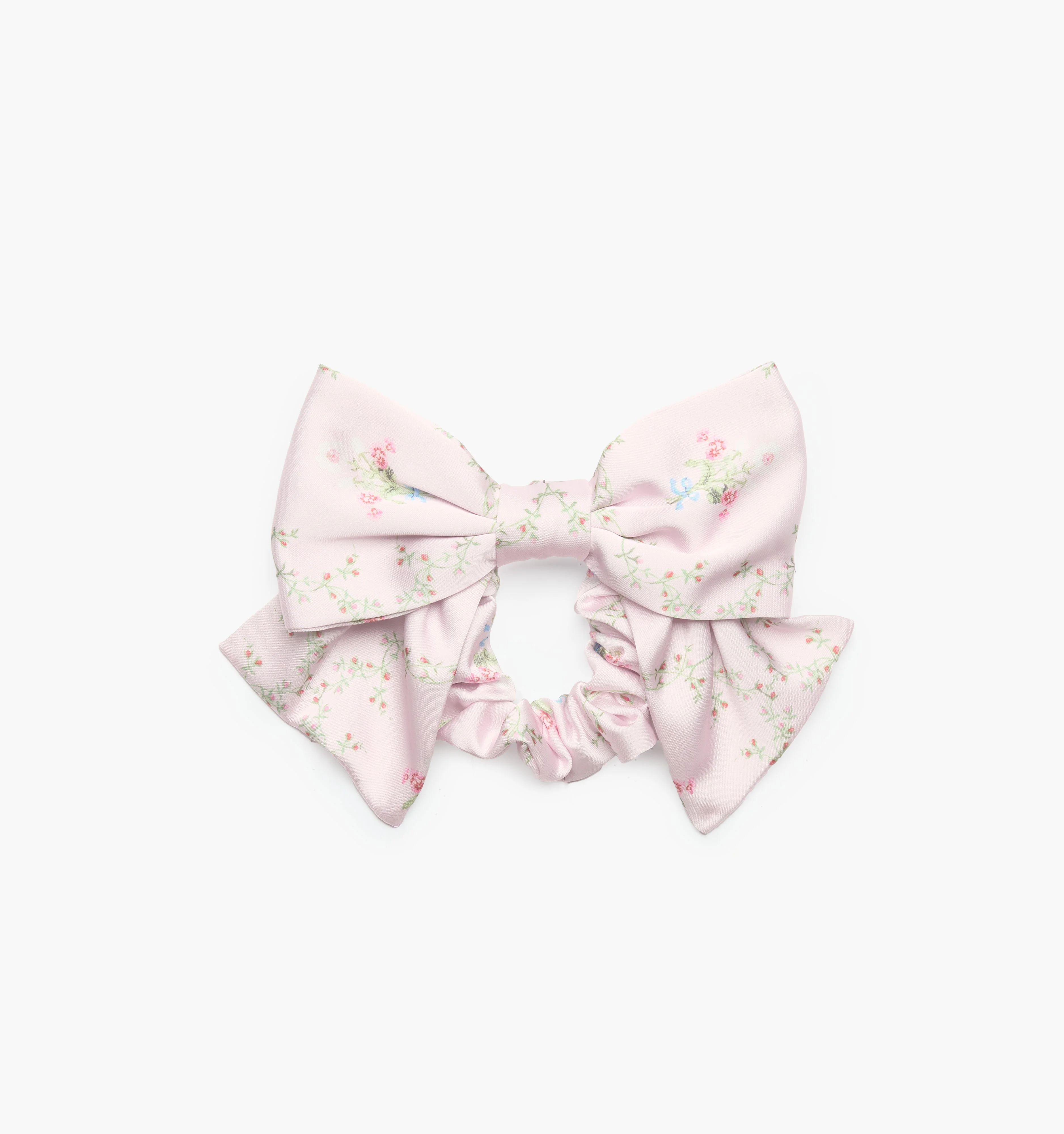 The Bow Scrunchie - Light Pink Trellis - 1