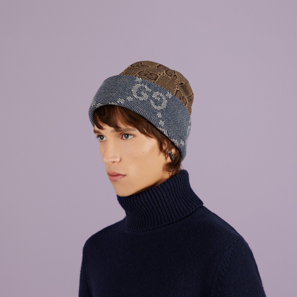 Reversible GG wool hat - 4