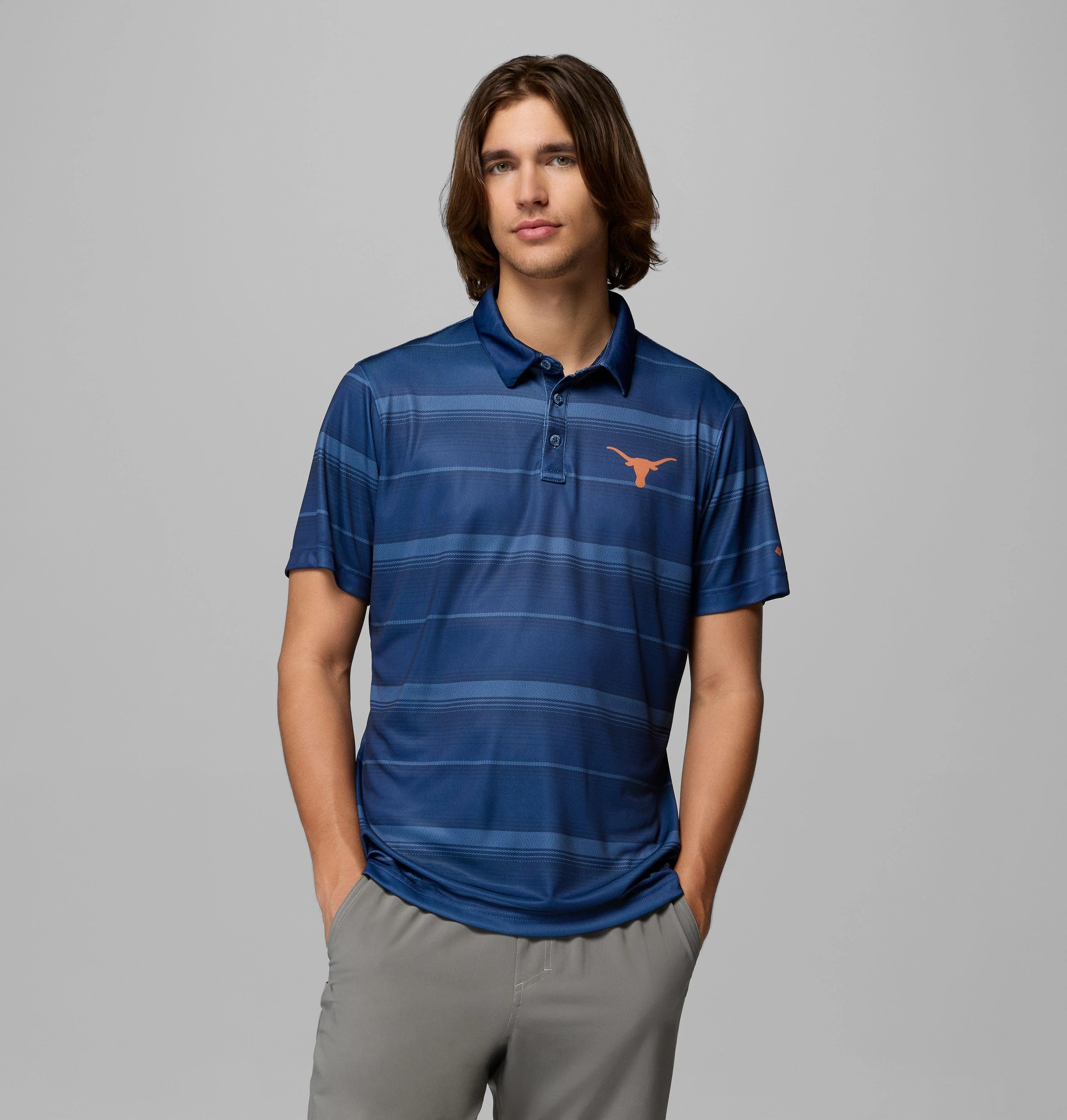 Men's Collegiate PFG Super Terminal Tackle Polo - Texas - 1