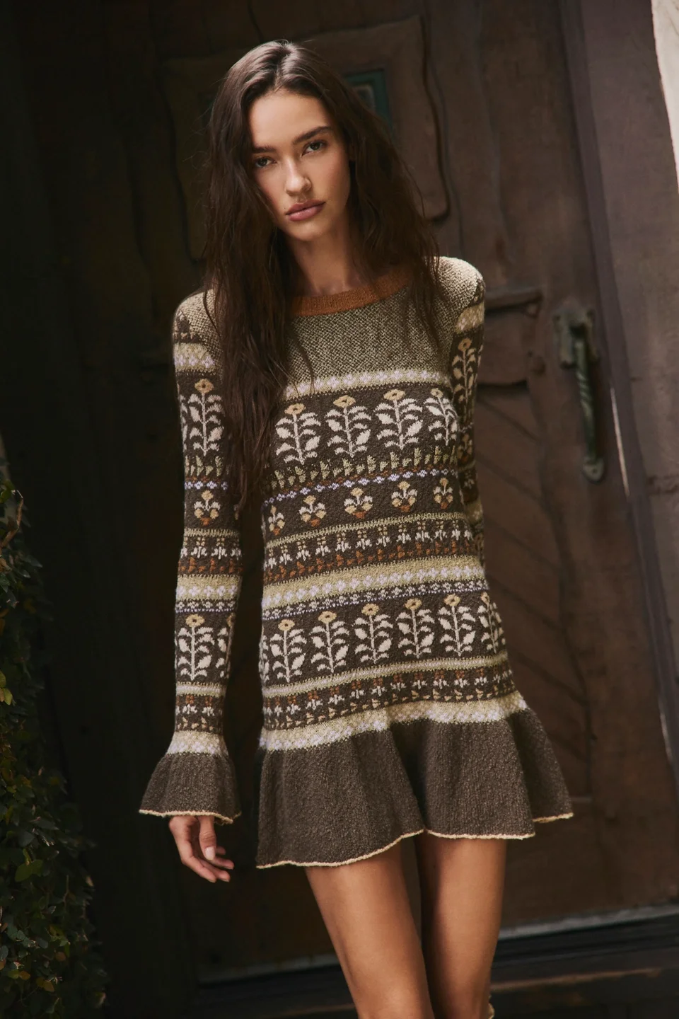 Petal Loom Fair Isle Mini Dress - 1