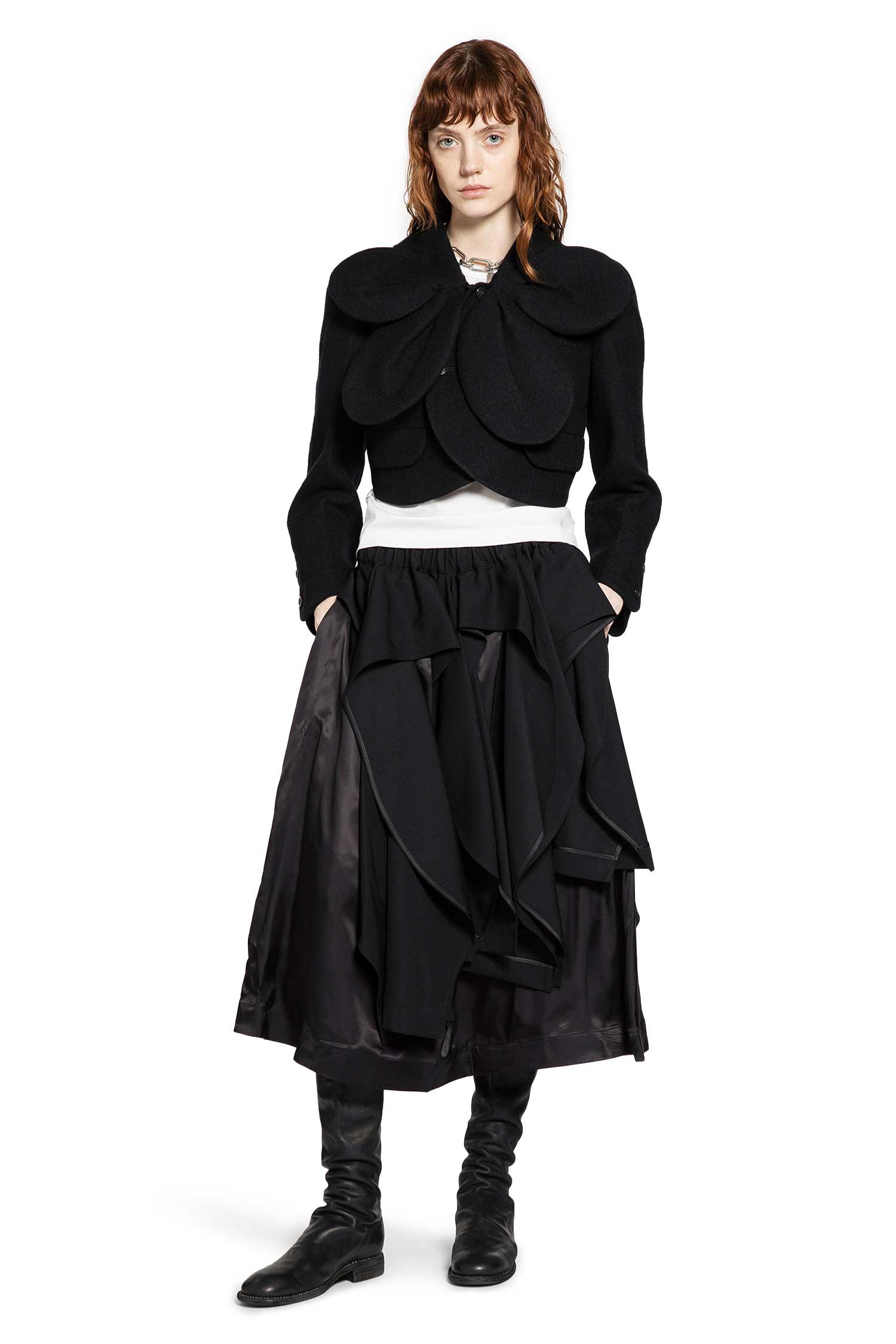 Cropped Petal Wool Jacket - 6