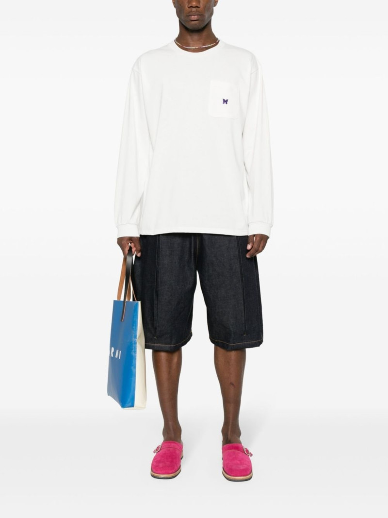 NEEDLES logo-appliquÃ© jersey sweatshirt outlook