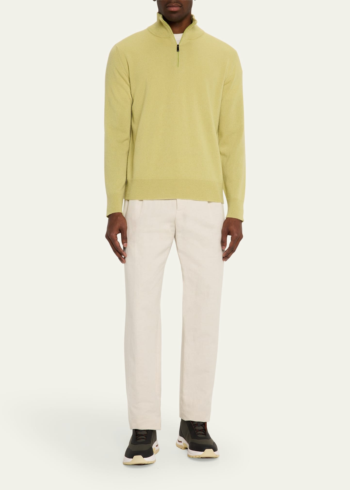 Men's Cashmere Half-Zip Sweater - 2