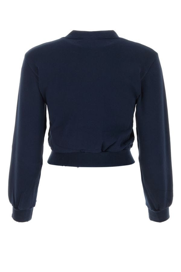 Blue stretch cotton sweatshirt - 2