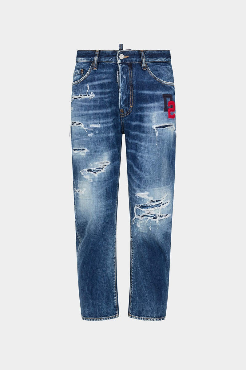 DARK RIPPED WASH BRO JEANS 1