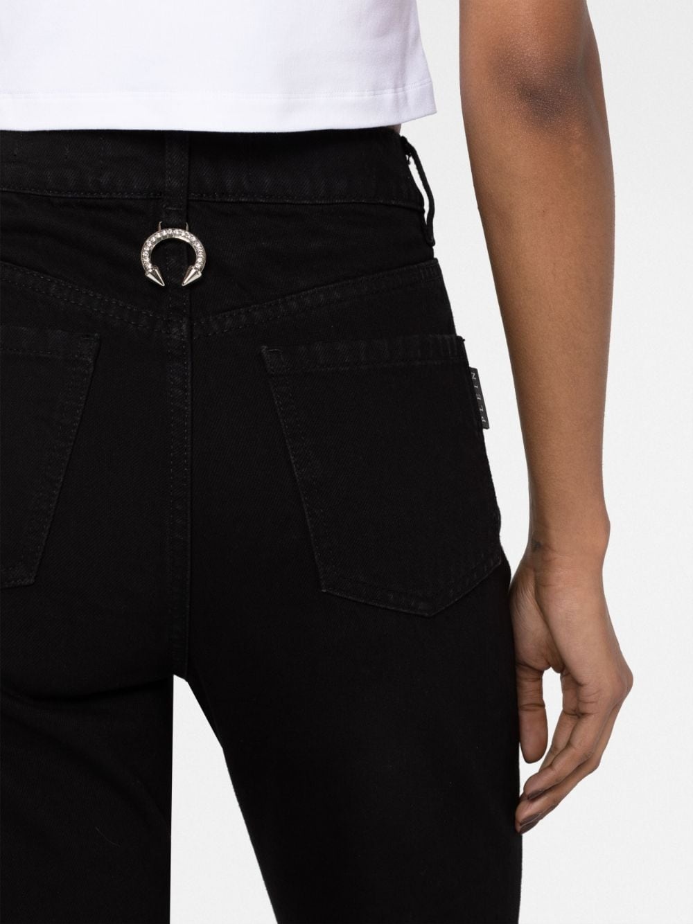crystal-embellished boyfriend jeans - 3