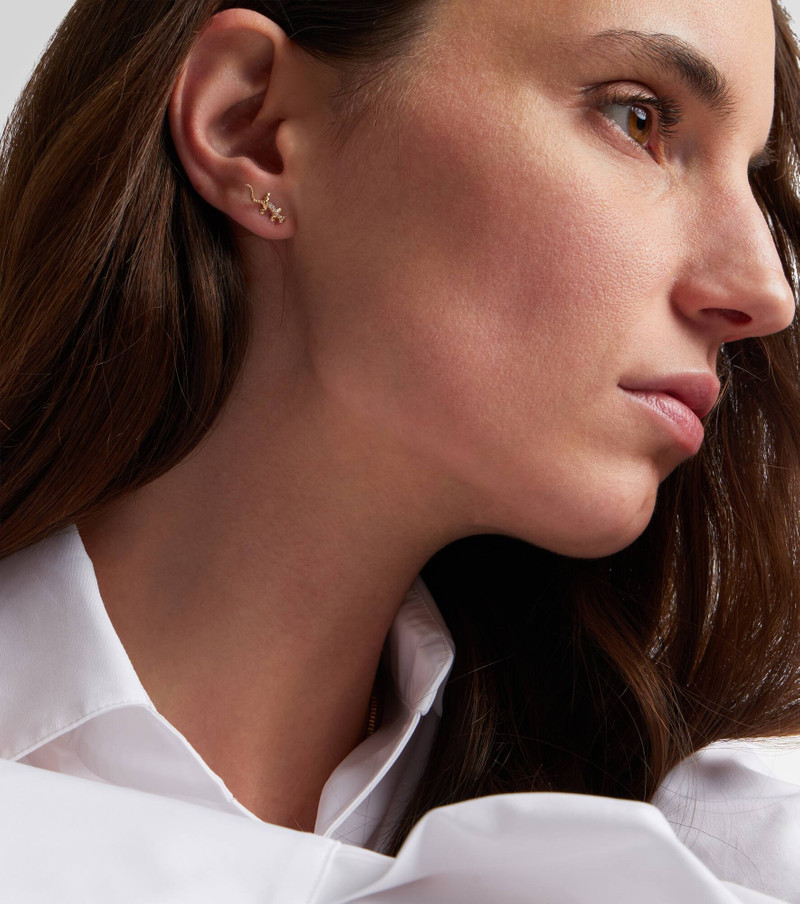 SYDNEY EVAN Lizard 14kt gold (585/1000) stud earrings with diamonds outlook