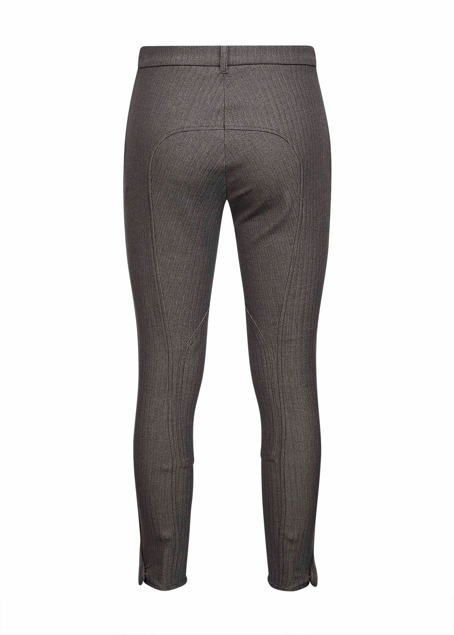 Brown herringbone stretch cotton Jodhpur trousers - 2