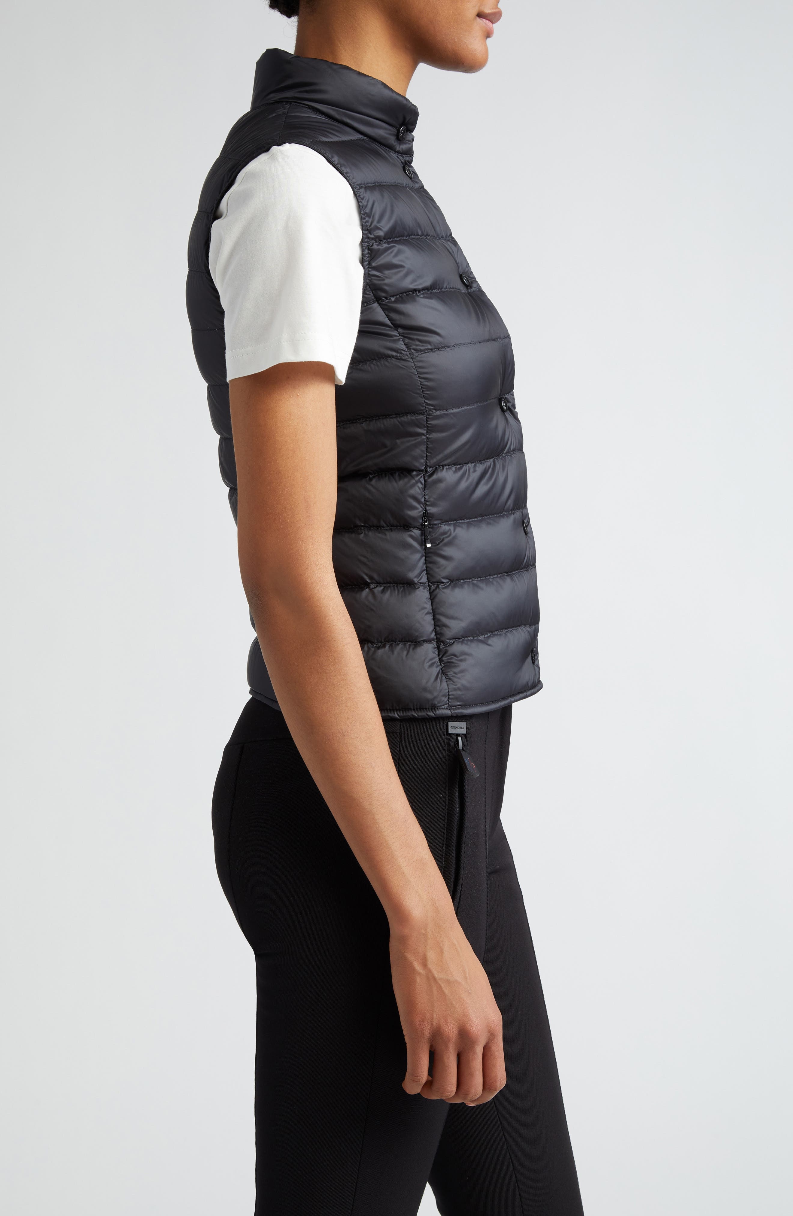 Moncler Liane Quilted Down Puffer Vest in Black/Black at Nordstrom - 3