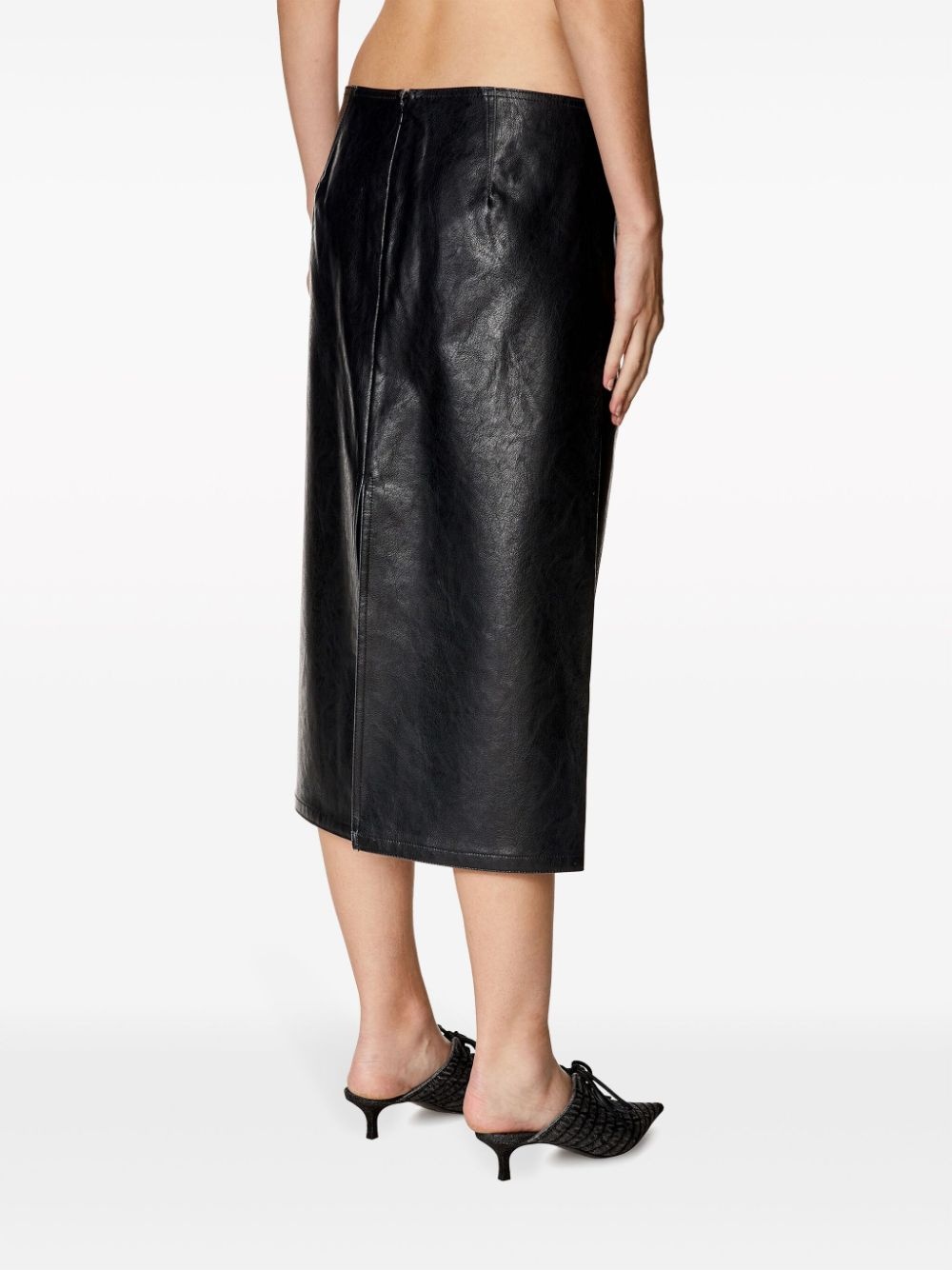 O-Taten faux-leather midi skirt - 4