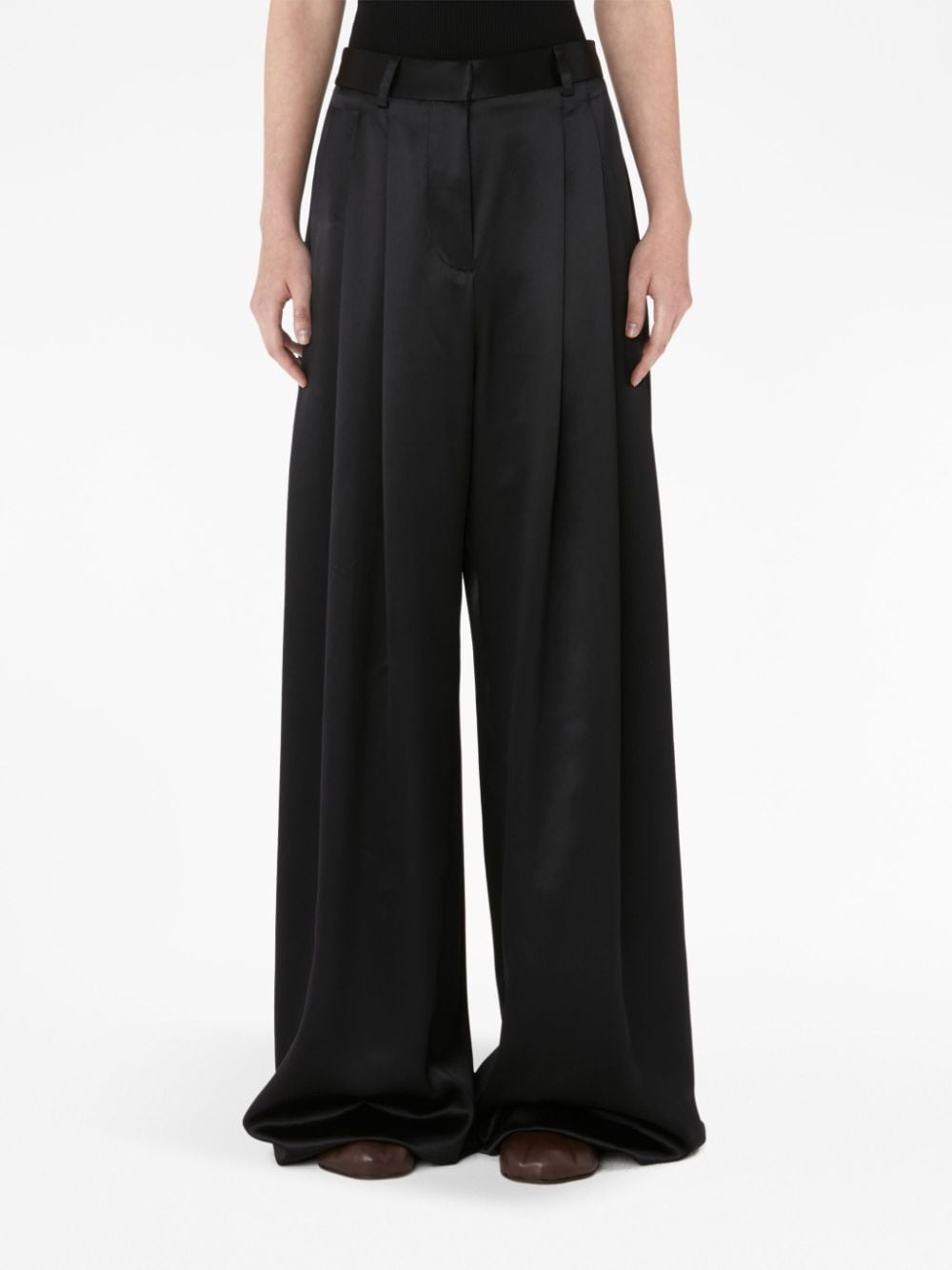 high-rise wide-leg trousers - 3