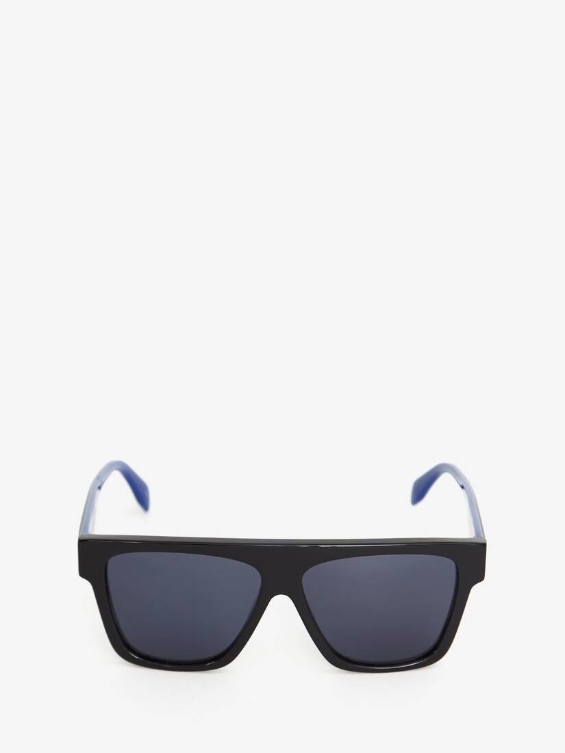 Selvedge Flat Top Sunglasses in Black/blue - 1