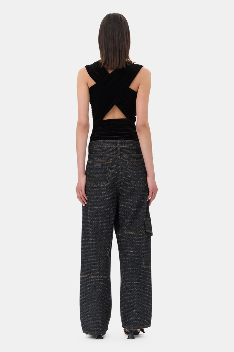 BLACK VELVET RUCHED TOP 4