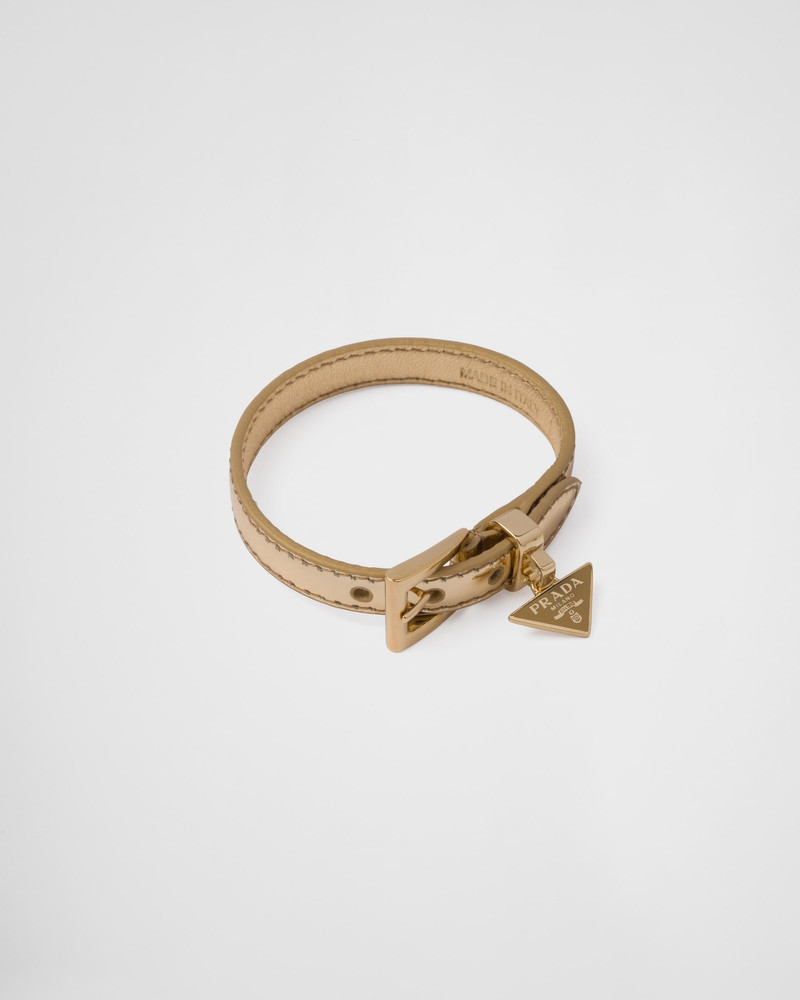 Brushed leather bracelet 1