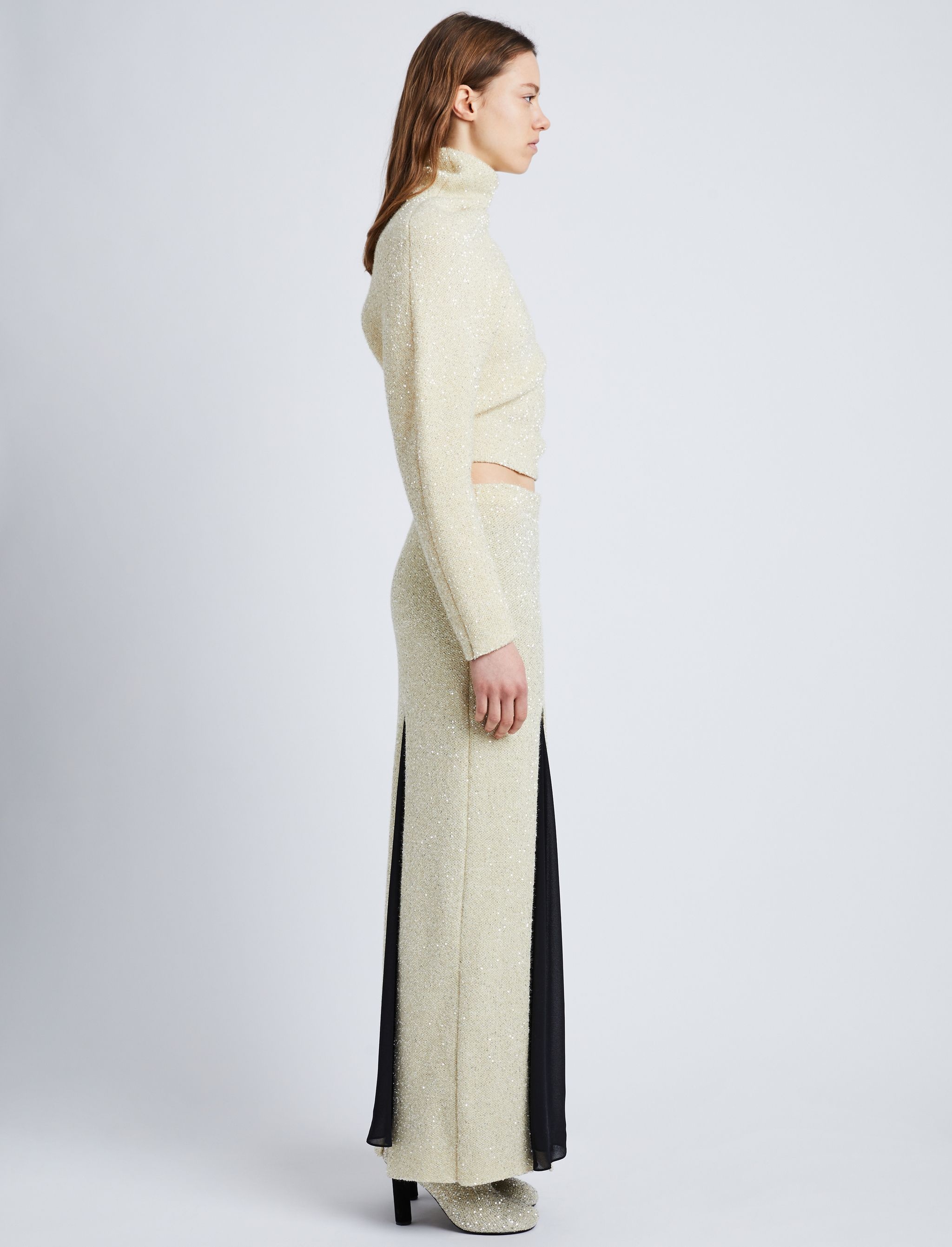 Technical Sequin Knit Skirt - 3