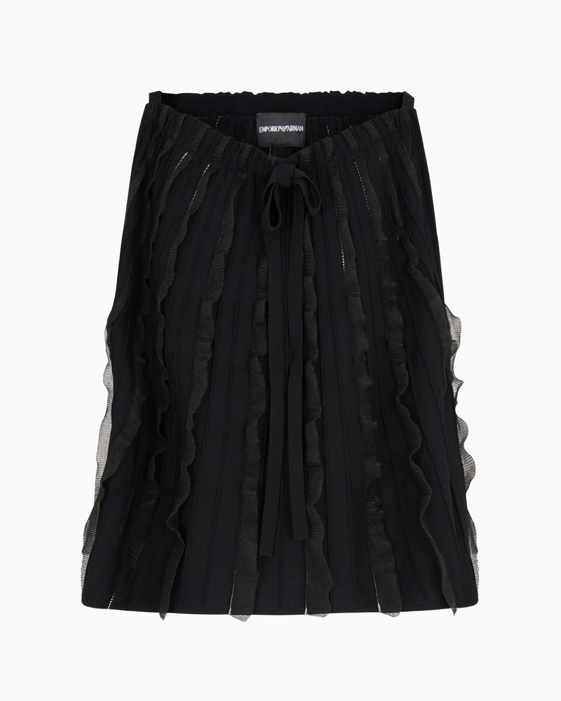 RUCHED VISCOSE KNIT TOP - 1